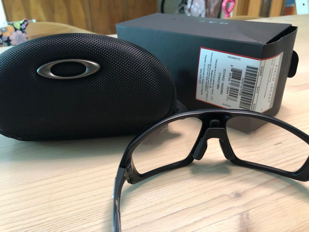 Oakley field jacket clear black sale