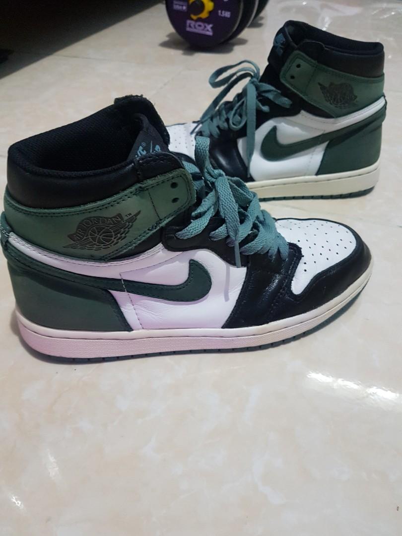 Air Jordan 1, Clay Green, Fesyen Pria 