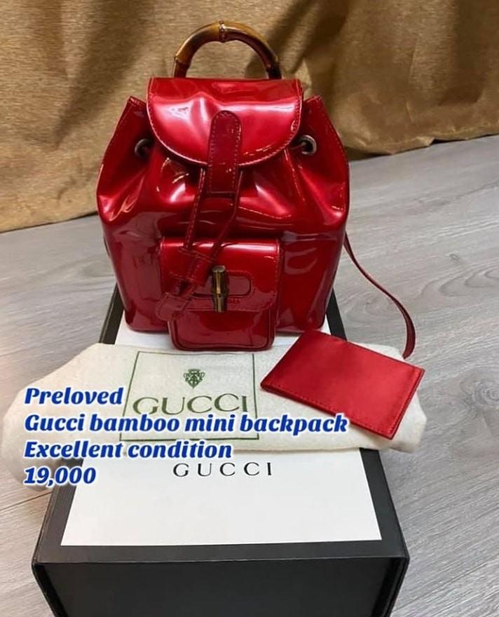 preloved gucci bamboo mini backpack (Category: Luxury Bags & Wallets) located in Quezon City. Submitted by graciasluxurybag (Listing ID 1074945339, Image 1). Description: .