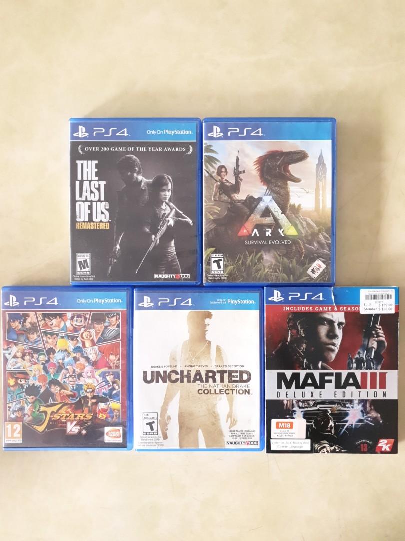 Ps4 Games Bundle Ark Survival Evolved J Stars Victory Uncharted Nathan Drake Collection Mafia 3 Deluxe Edition Toys Games Video Gaming Video Games On Carousell Ps4 Games Bundle Ark Survival Evolved J Stars Victory Uncharted Nathan Drake Collection Mafia 3 Deluxe Edition Toys Games Video Gaming Video Games On Carousell