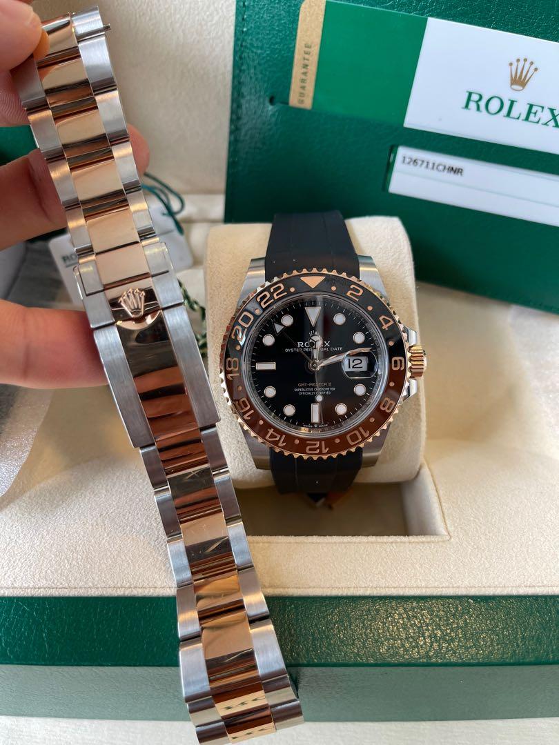 Rolex root sale beer rubber strap