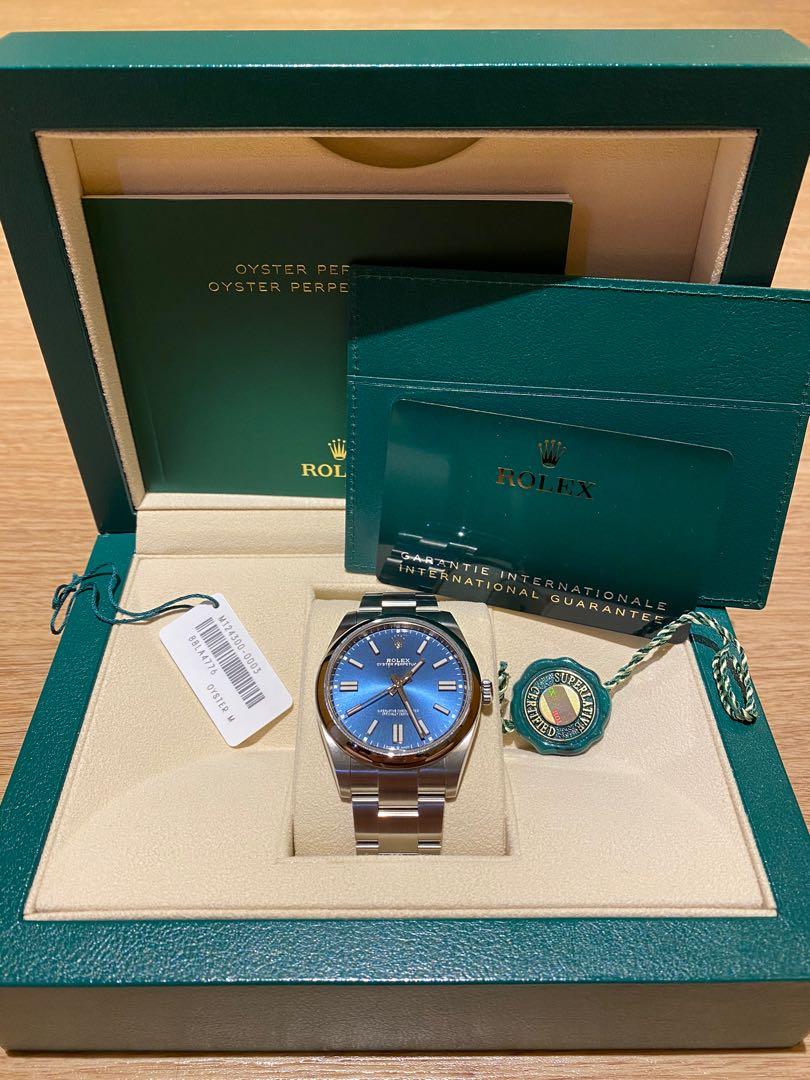 Rolex Oyster Perpetual 41mm Blue Brand New Men S Fashion Watches On Carousell