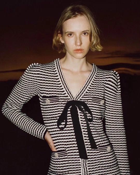 🌸self portrait 🌸 Monochrome Melange Knit Dress on sale, 女裝, 連 ...