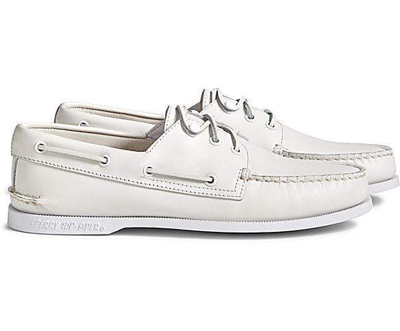 Sperry Leather Boat Shoes White