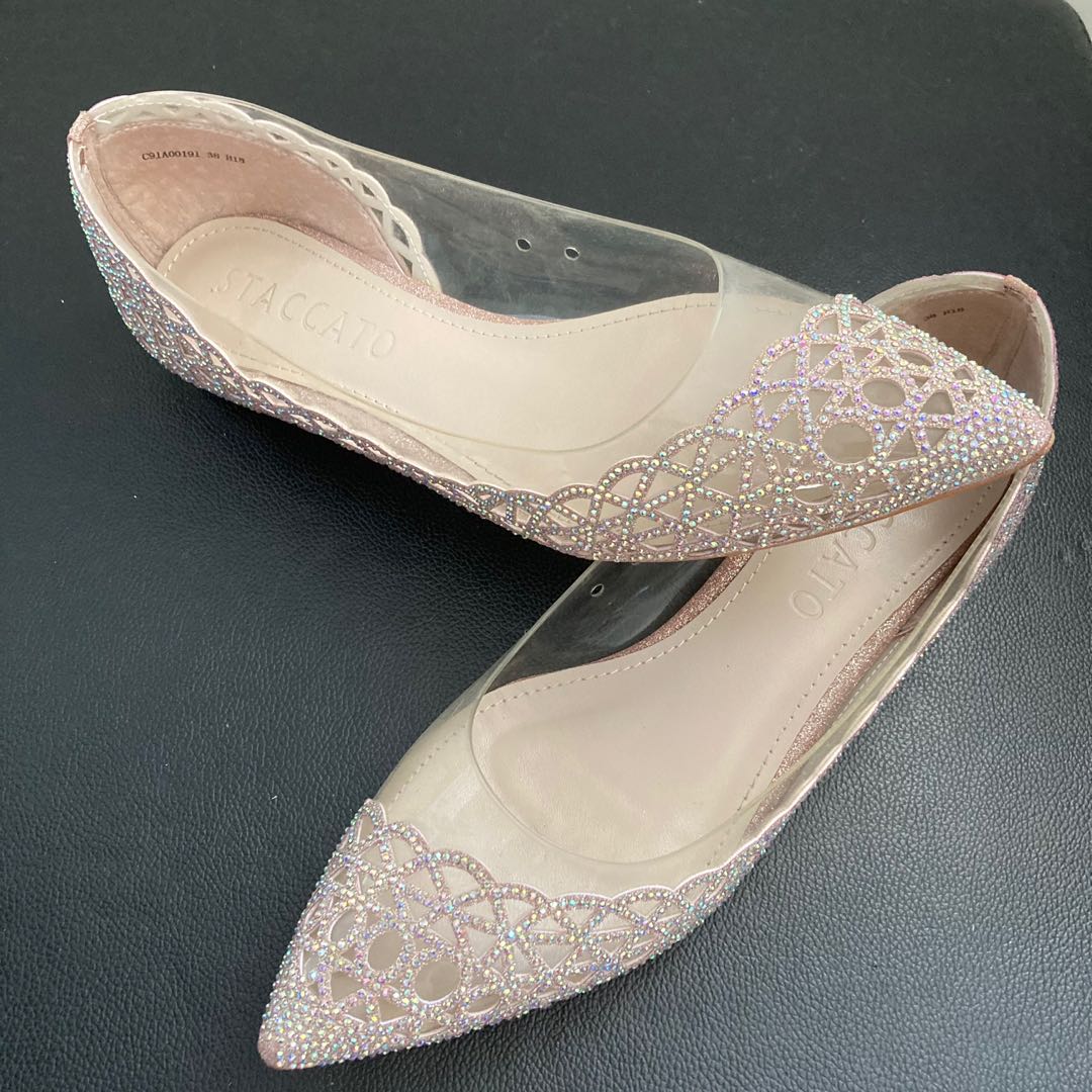 White glitter flats clearance