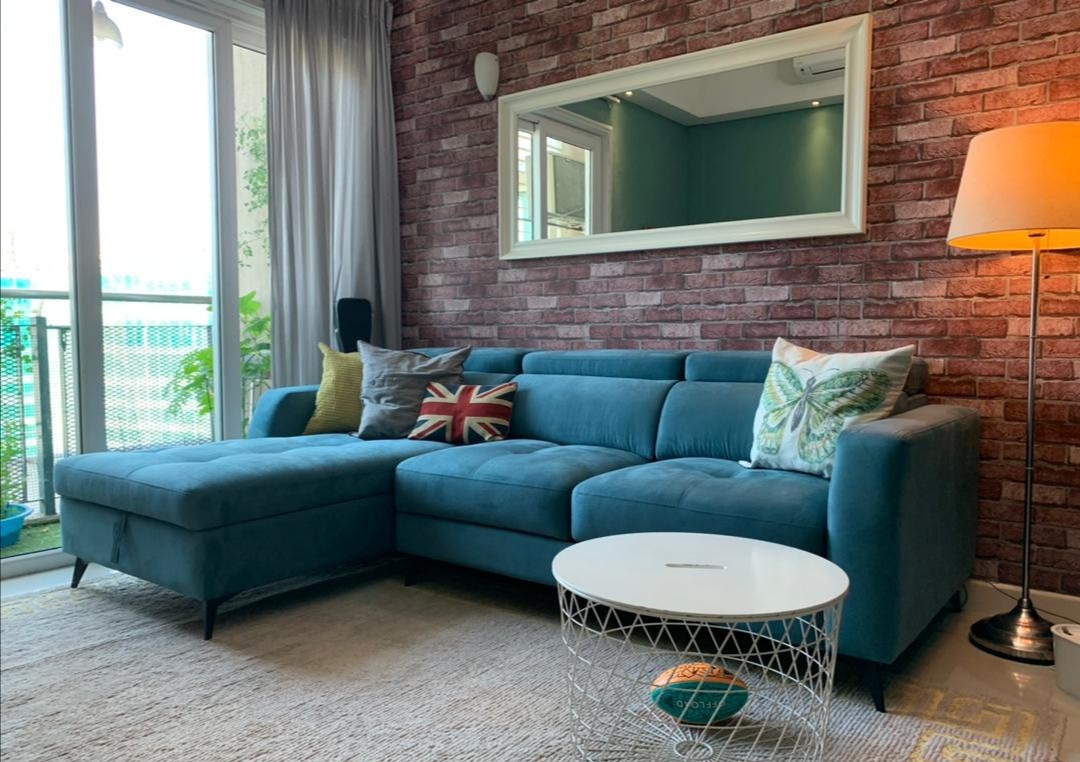 Super Easy Clean Sofa L Shape + Ruang Simpan + Sofa Bed + Sliding