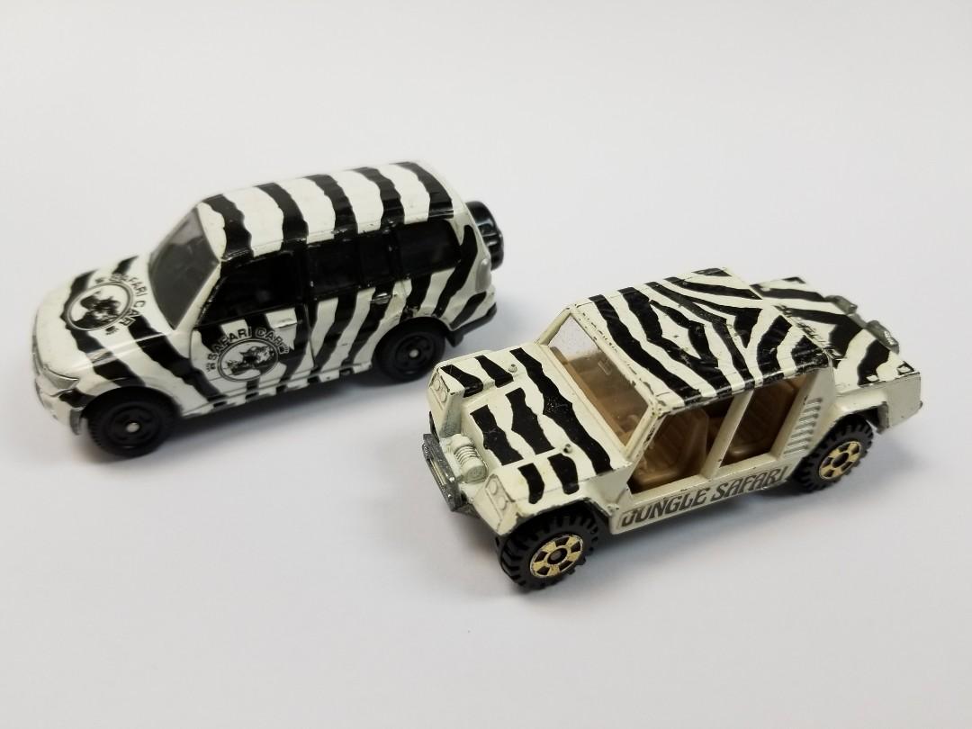 Tomica 2架中古車斑馬車f28 Pocket Car Lamborghini Cheetah Jungle Safari日本製及mitsubishi Pajero Jungle Car No 85 興趣及遊戲 玩具 遊戲類 Carousell