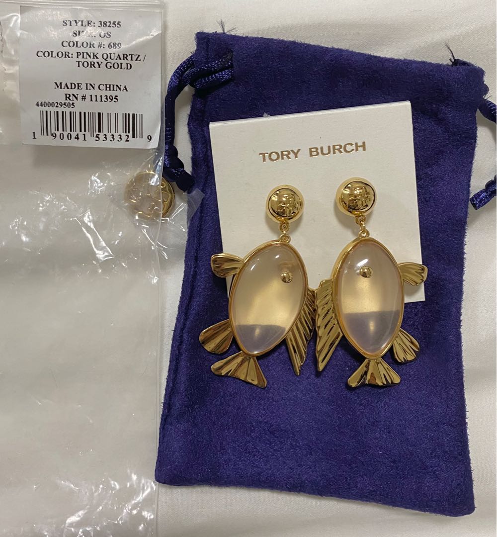 TORY BURCH Fish Earrings Women s Fashion Jewelry Organizers