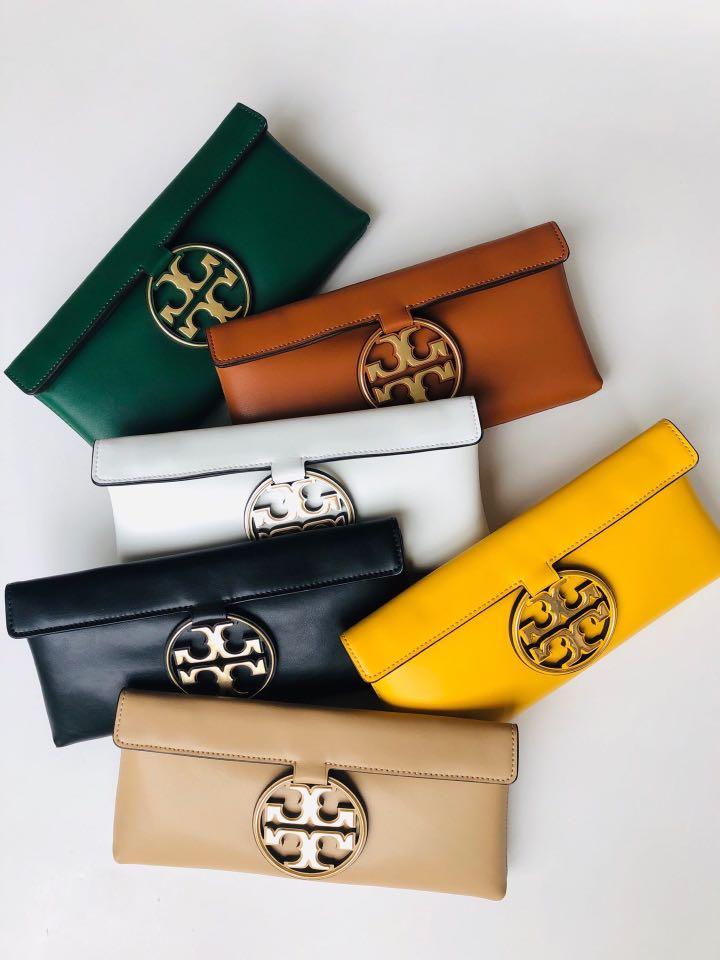 Tory burch gold deals miller clutch