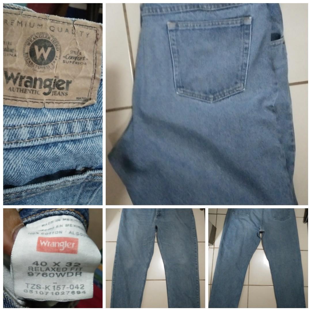 Plus Size Used Wrangler Denim Jeans (Size 40/American Size), Men's Fashion,  Bottoms, Jeans on Carousell