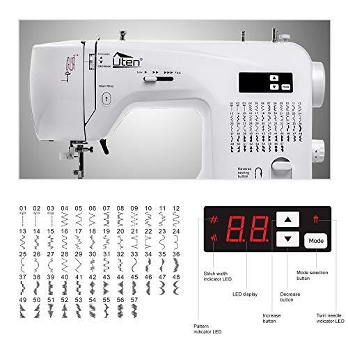 Uten Computerised Digital Sewing Machine Embroidery Quilting Function