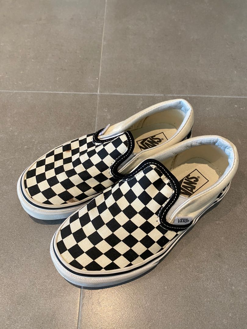 Vans kids Checkerboard Slip On size 19cm Men s Fashion