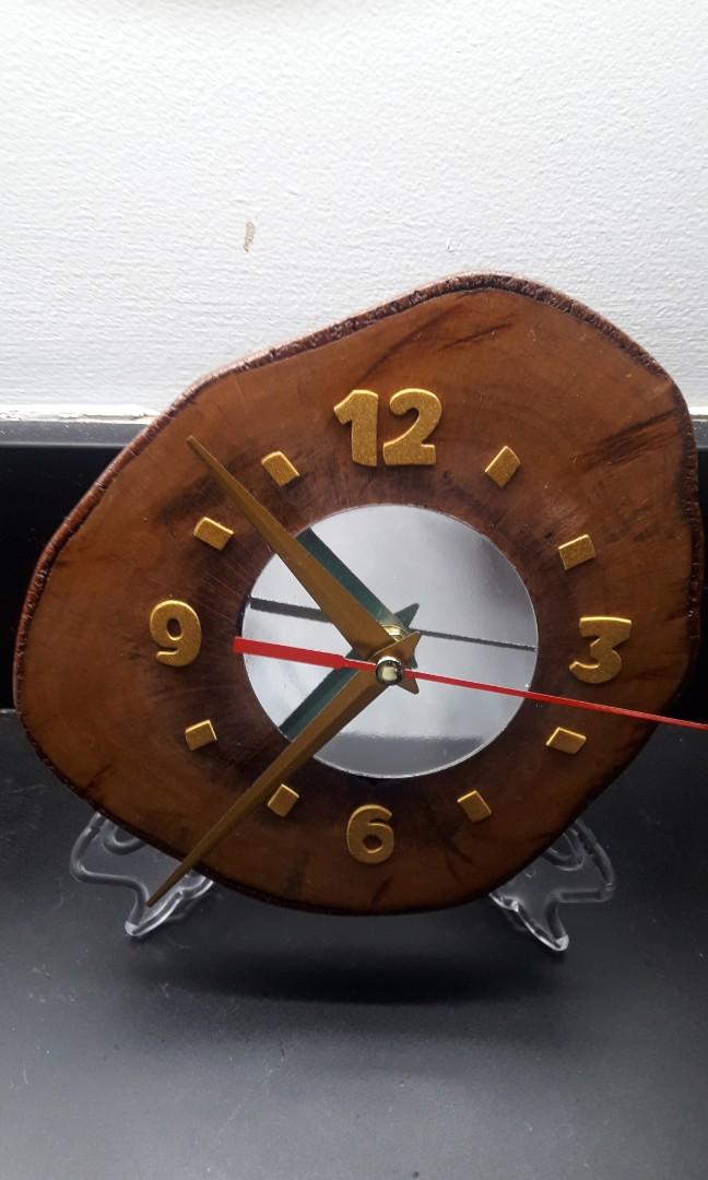 Wall/Table Clock (Category: Clocks) located in Paranaque City. Submitted by ohselle (Listing ID 1074961696, Image 2). Description: Handmade Wooden Clock Good as Wall or Table Clock Dimension: W 7" X Ht 7.5" X 1" thick.
