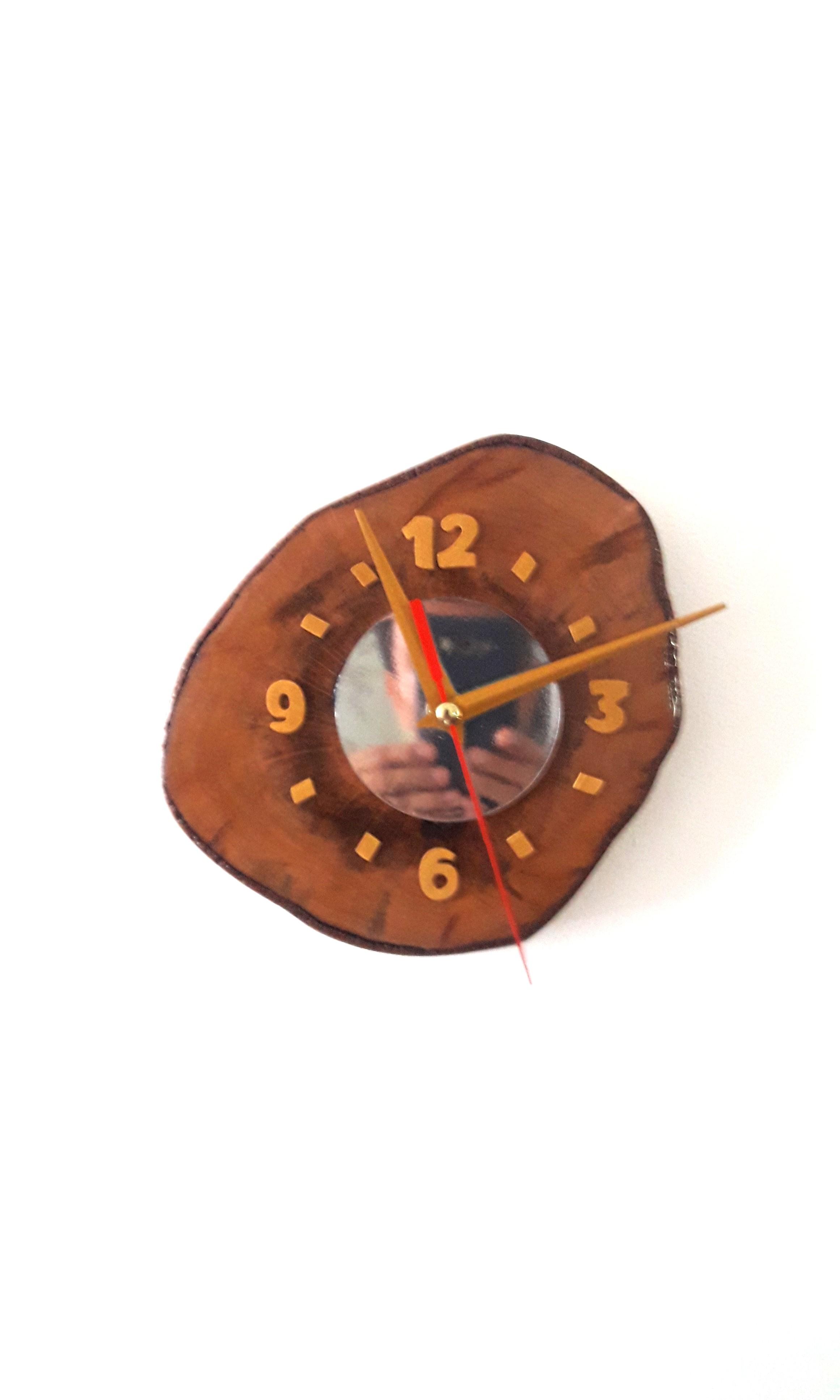 Wall/Table Clock (Category: Clocks) located in Paranaque City. Submitted by ohselle (Listing ID 1074961696, Image 1). Description: Handmade Wooden Clock Good as Wall or Table Clock Dimension: W 7" X Ht 7.5" X 1" thick.