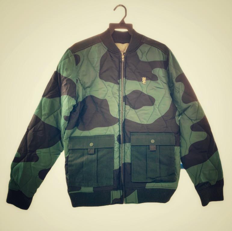 WeSC. Camo Men Quilted Bomber Jacket from Sweden Brand New Size