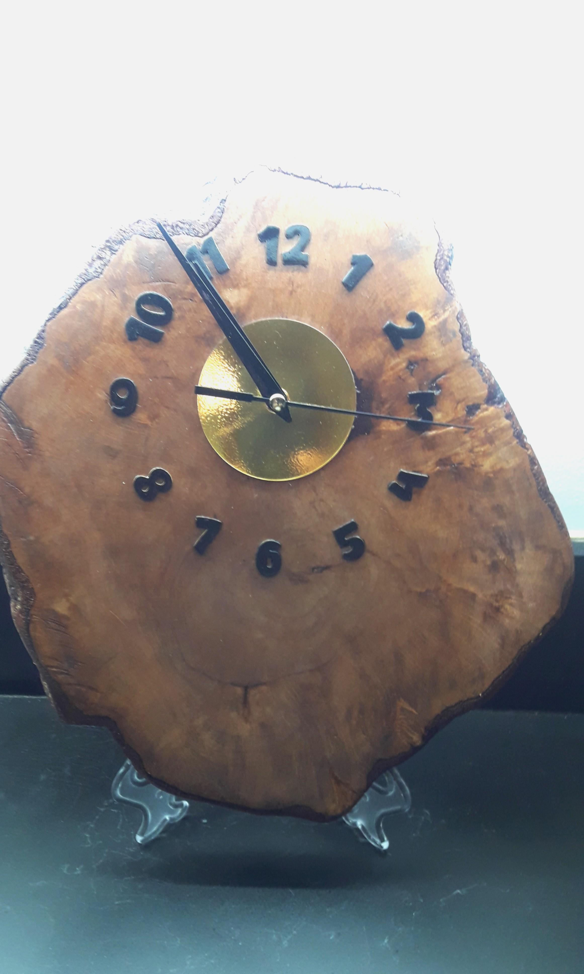Wooden Wall/Table Clock (Category: Clocks) located in Paranaque City. Submitted by ohselle (Listing ID 1074973745, Image 2). Description: Wooden Handmade Wall/Table Clock Dimensions : Ht 13.5" W 12" thick. 1.75".