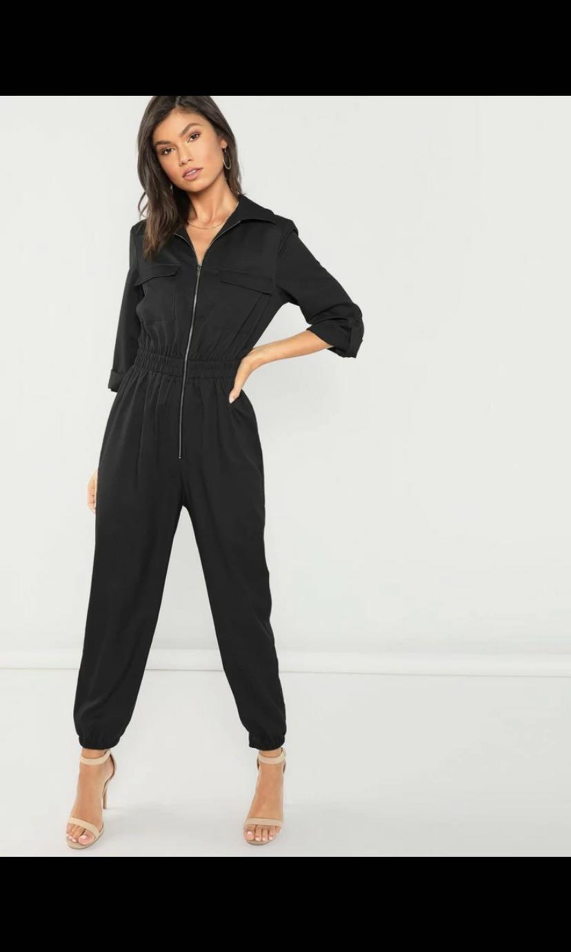 Zip up utility jumpsuit Clearance