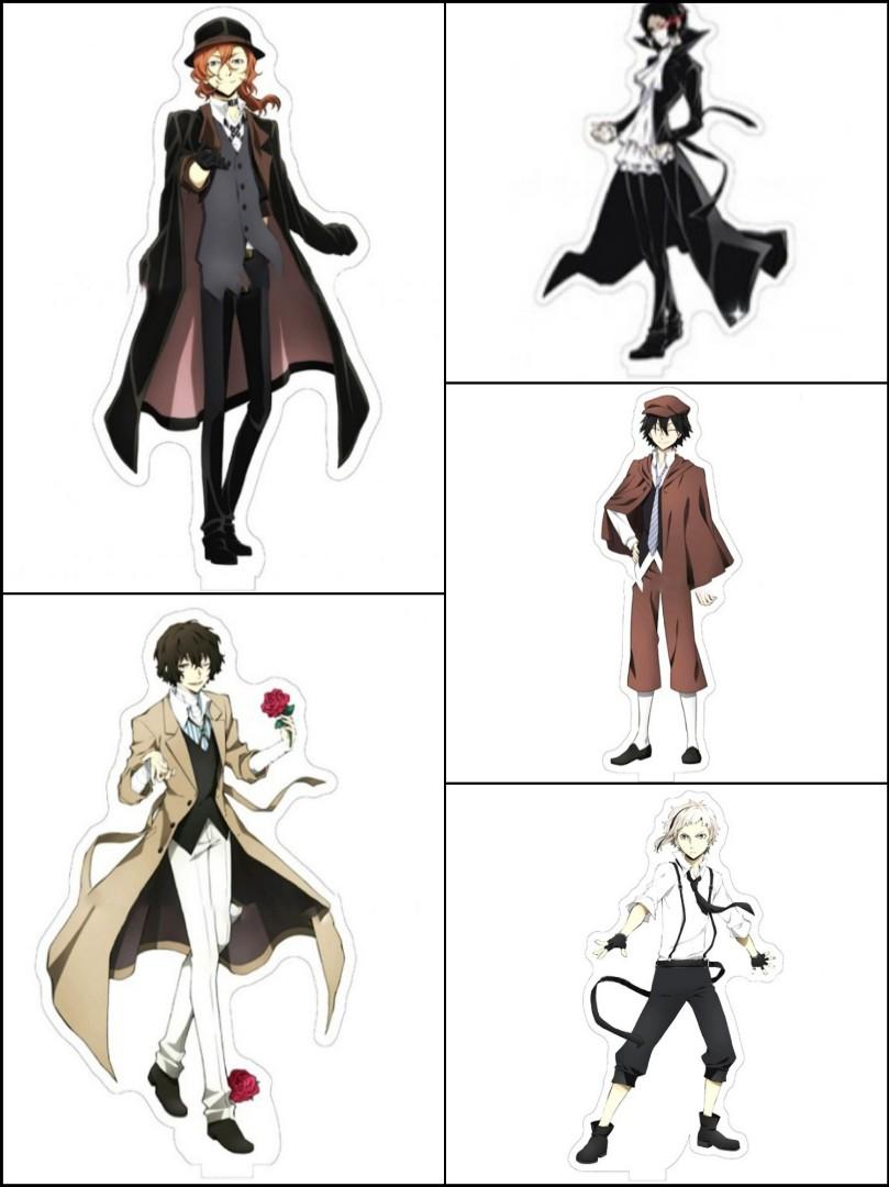 Bungou Stray Dogs Standees Chuuya Nakahara Dazai Osamu Atukagawa Ryunosuke Ranpo Edogawa Atsushi Nakajima Hobbies Toys Memorabilia Collectibles Fan Merchandise On Carousell