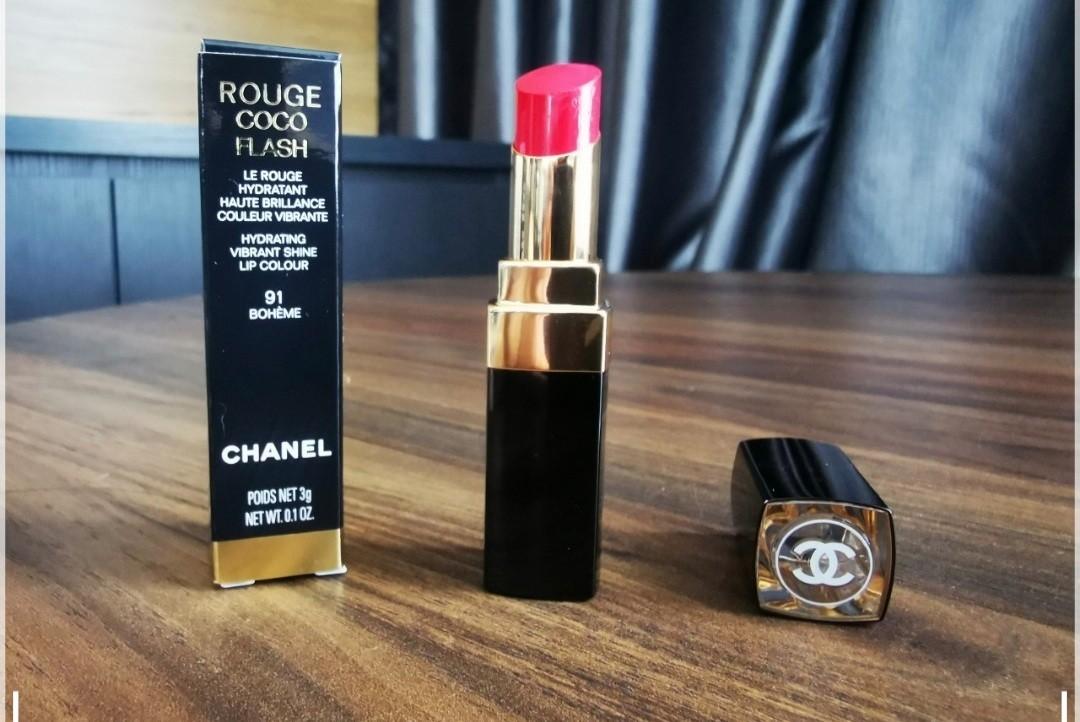 Chanel Lipstick(Rouge Coco Flash - 91 Bohemel)#HelpMe, Beauty & Personal  Care, Face, Makeup on Carousell