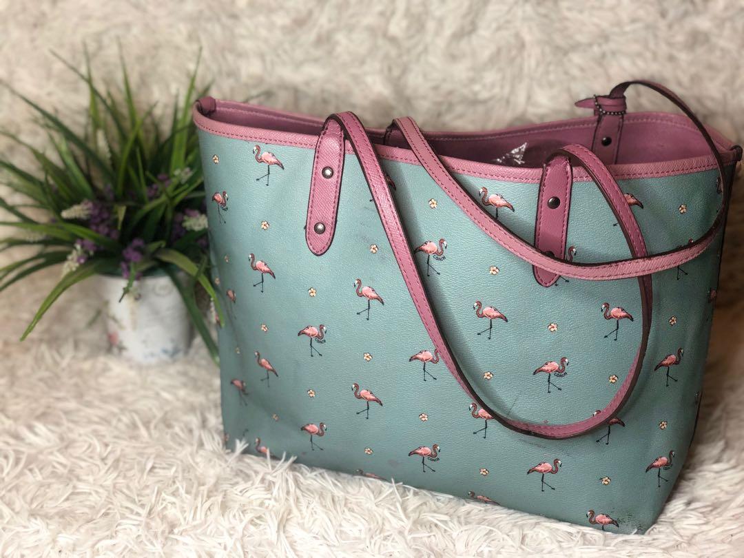 Coach flamingo tote discount bag