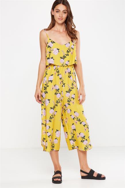 Cotton on floral jumpsuit clearance