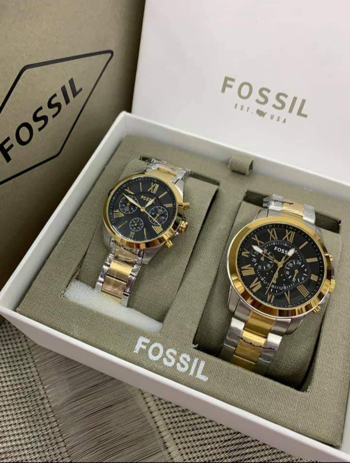 fossil watch couple