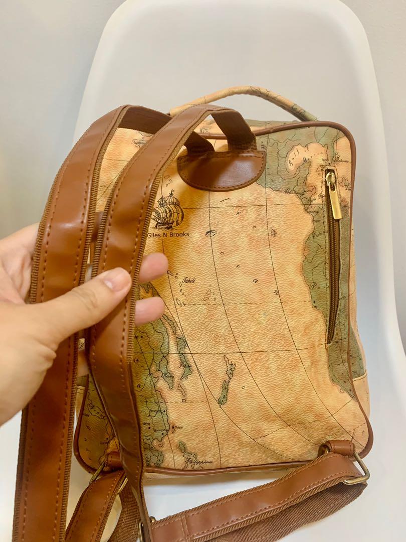 Giles N Brooks Map Backpack Women s Fashion Bags Wallets