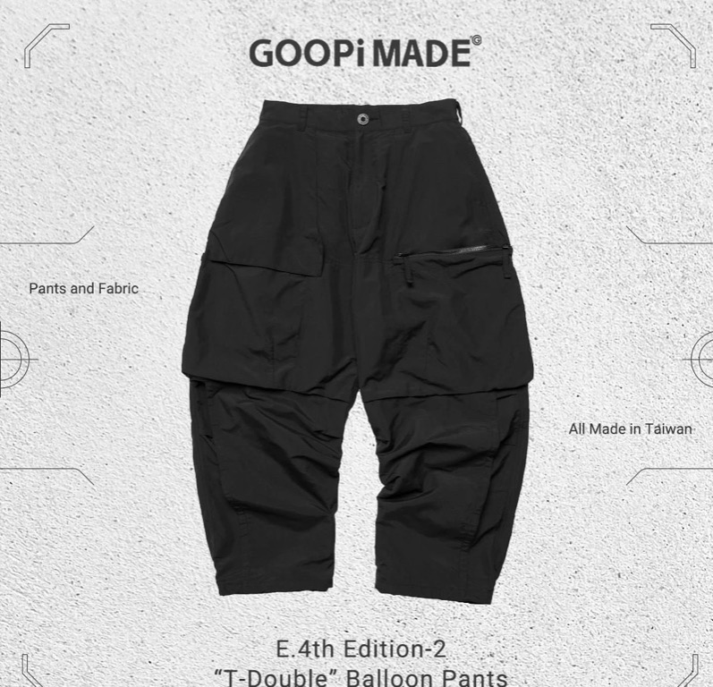 GOOPiMADE E.4th T-Double Balloon Pants 四周年goopi, 男裝, 褲＆半截
