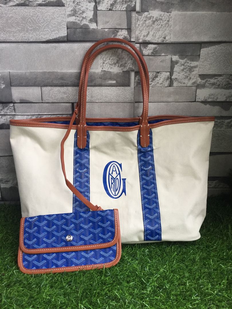 Goyard Blue Reversible Belharra Tote Light blue Cloth Cloth ref.1032657 -  Joli Closet