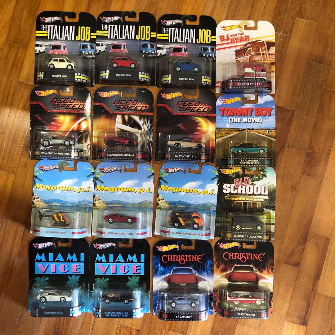 Hot wheels cheap retro entertainment list