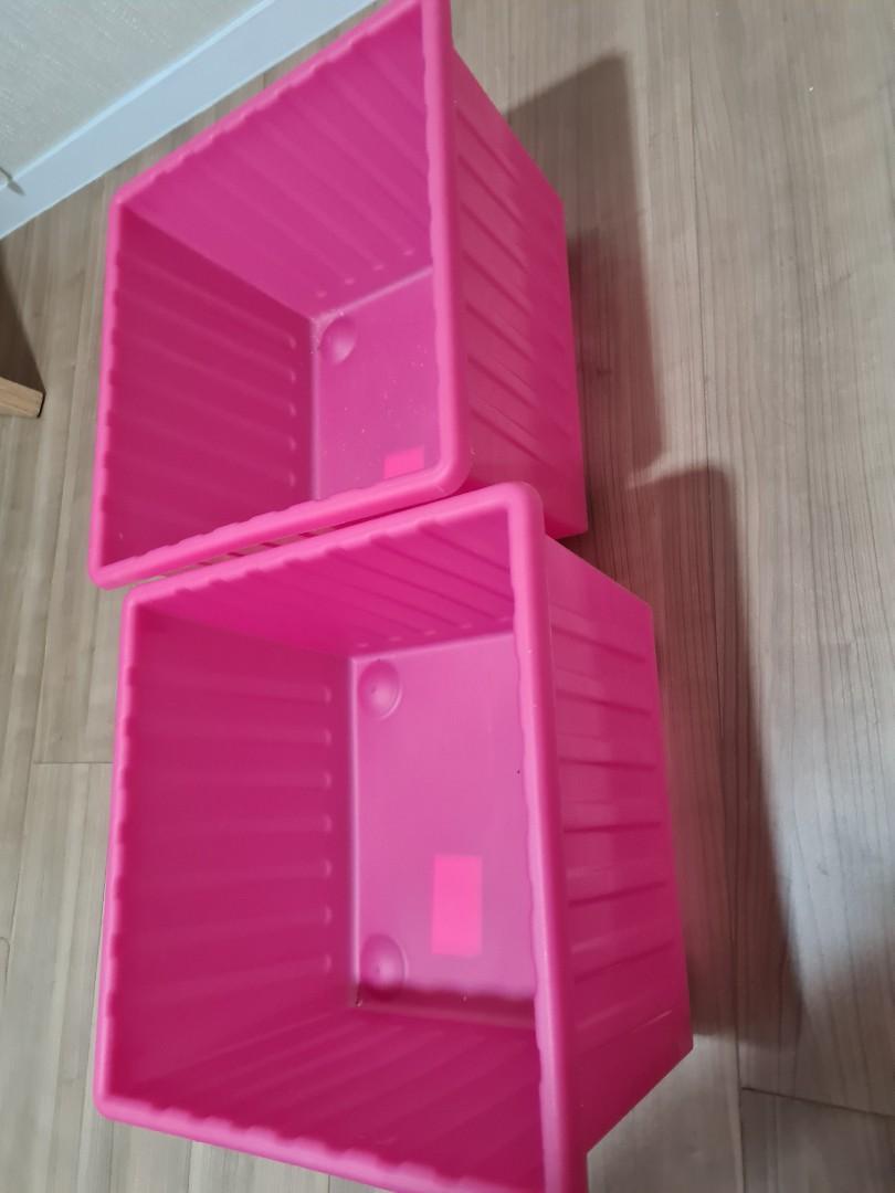Ikea storage boxes *2 with wheels and one lid, Furniture & Home Living, Home Improvement