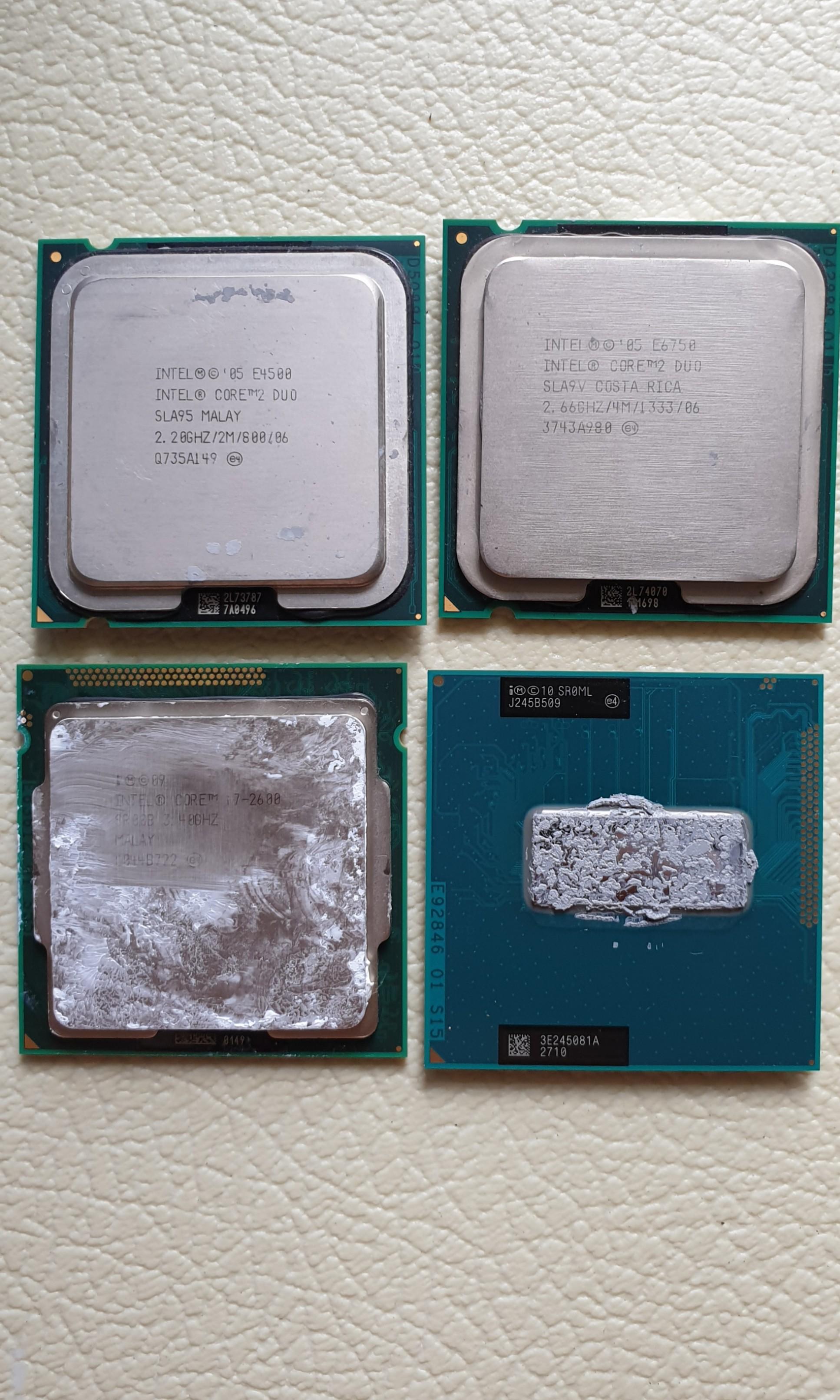 CPU (Category: Computer Parts) located in Singapore. Submitted by sle353 (Listing ID 1075194257, Image 1). Description: Intel I5-3210M SR0M $10 Intel Pentium E6500 $10 Intel core 2 due E6750 $10 Intel core 2 duo E4500 $5 All are working and good condition. If you're interested, please PM me..