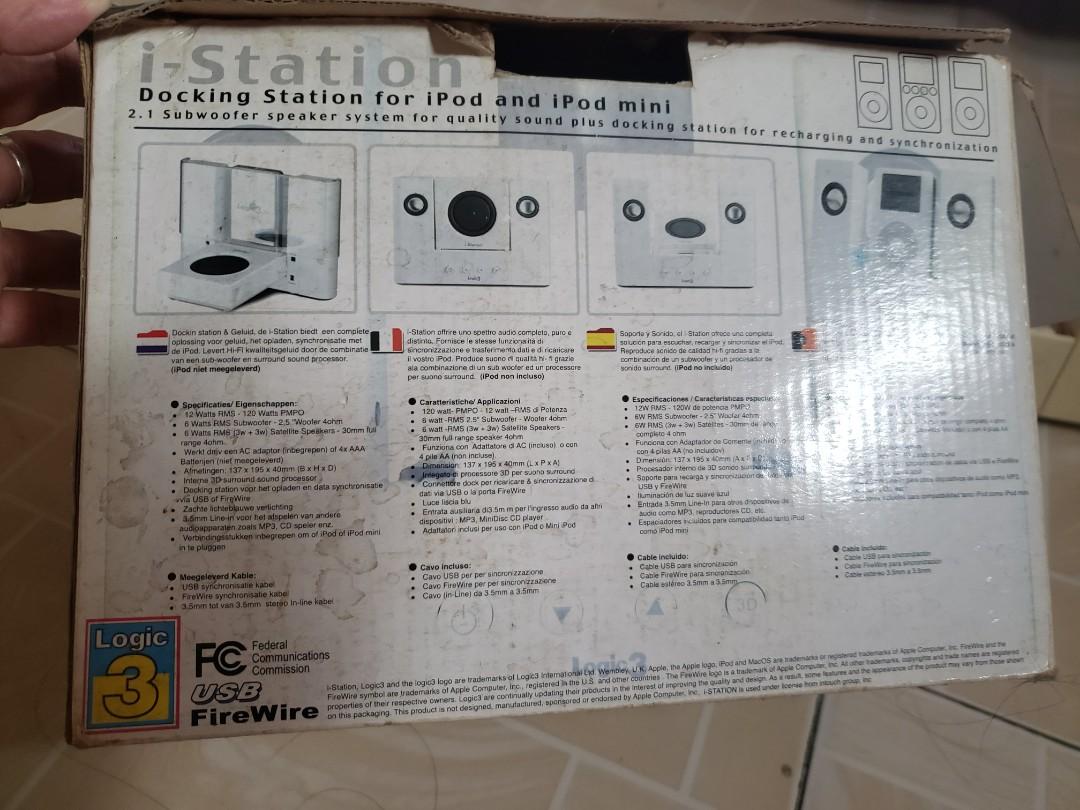 Ipod docking station for ipod (Category: Portable Audio Accessories) located in Arayat. Submitted by montylaida (Listing ID 1075156666, Image 3). Description: docking station for recharging ipod and ipod mini subwoofer speaker system , used but good condition.