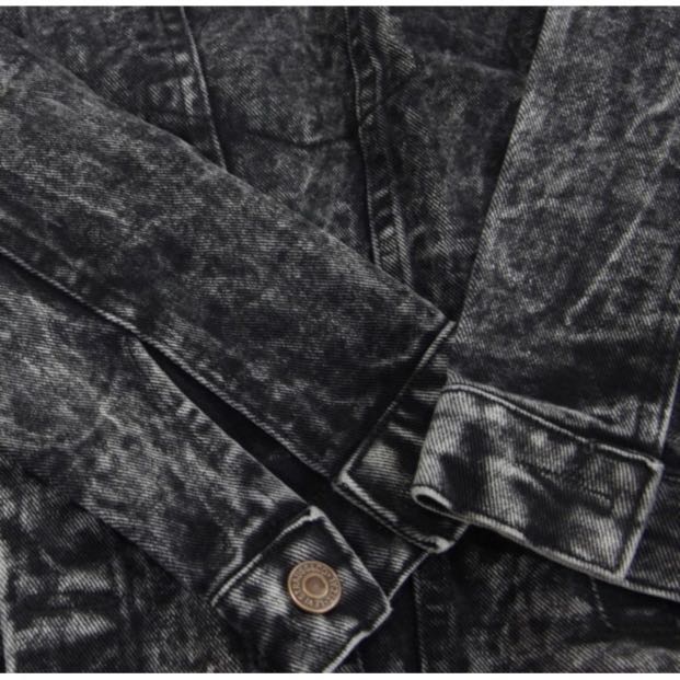Jaket denim snow black clearance