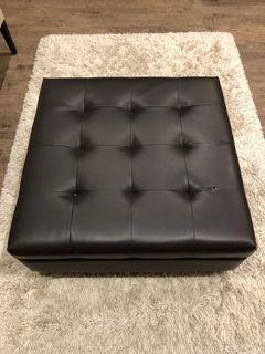 Large Synthetic Leather Ottoman