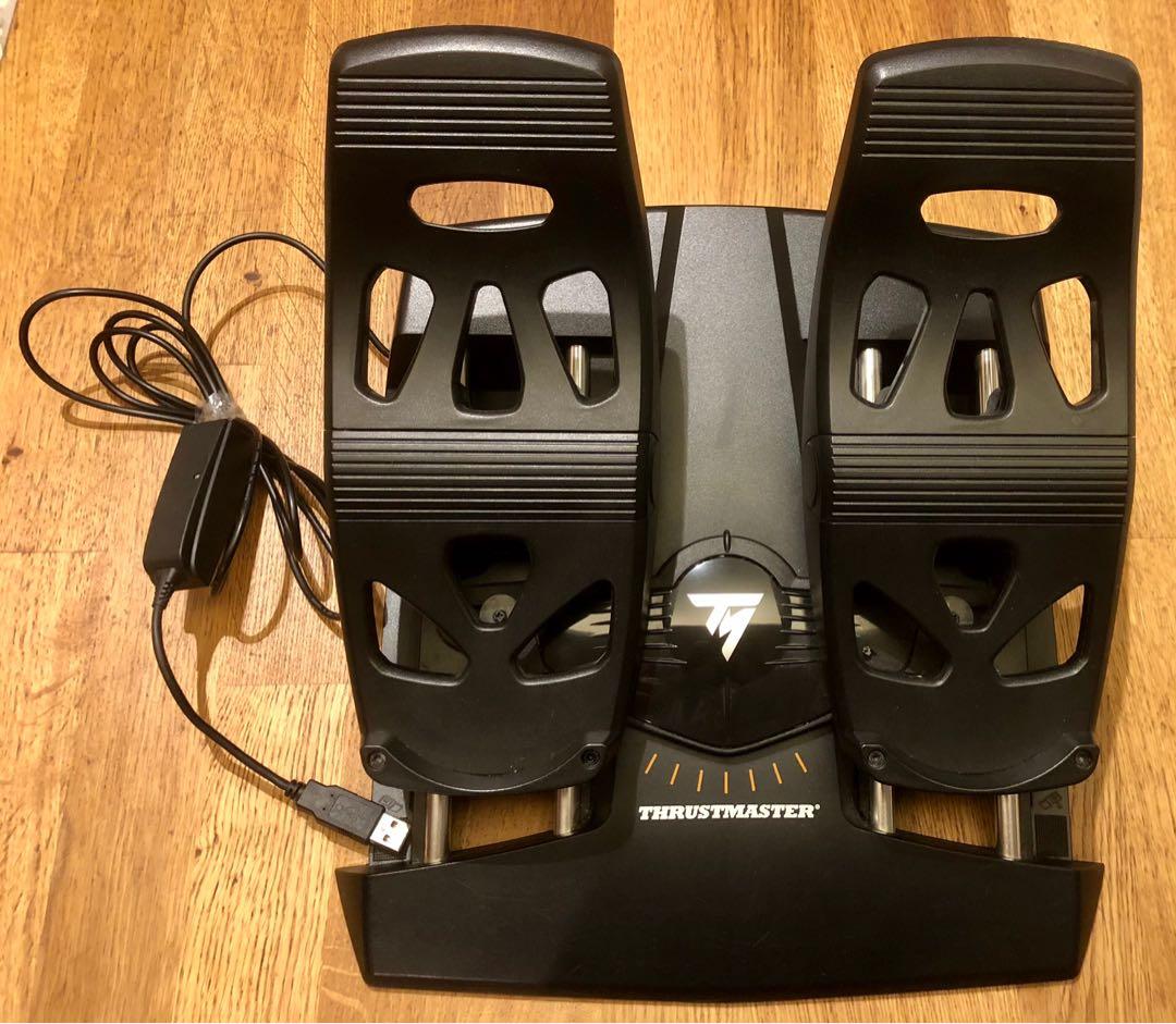 Logitech Joystick and Thrustmaster Rudder pedals for Flight Simulator