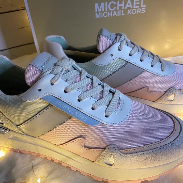 Michael michael kors monroe canvas and suede trainer hotsell