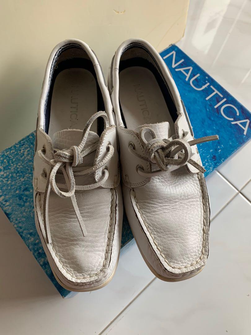Nautica Leather Boat Shoes Women s Fashion Footwear Sneakers on Carousell