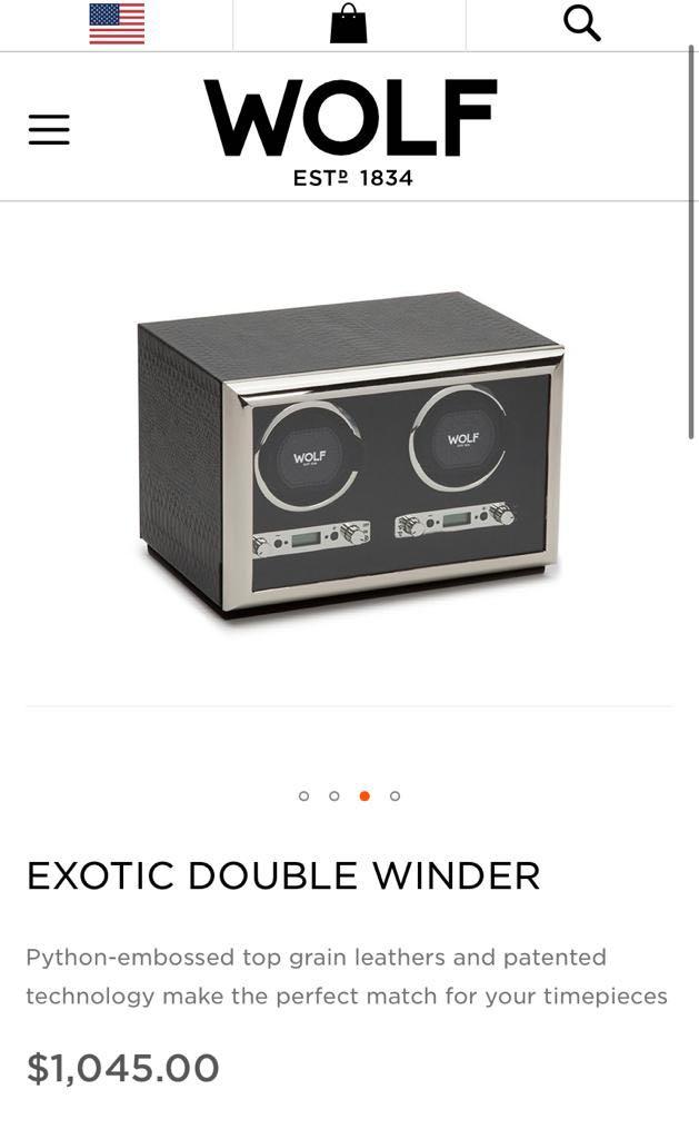 Wolf exotic double winder deals