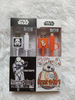 ❗NEW❗Kabel Data Disney Star Wars//Kabel Data 2in1//Lightning//Micro USB//Charger Apple//Charger Android