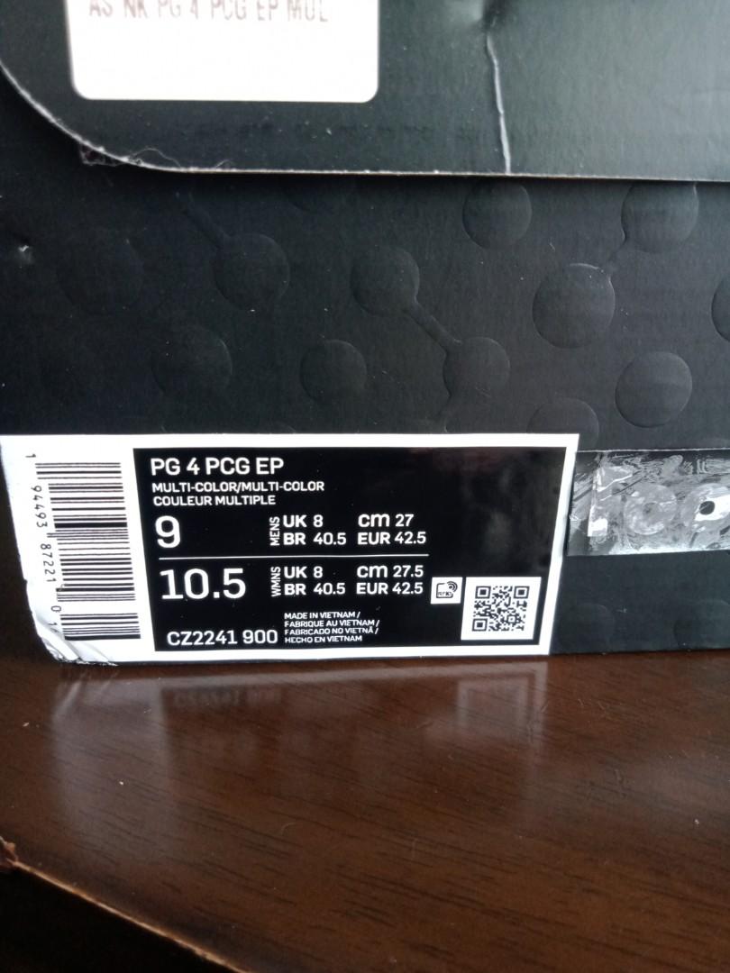 Nike Paul George 4 PG4 PCG EP Size US9