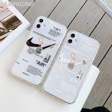 preparar Desaparecer He reconocido Nike X OFF WHITE Phone CASE Crossover Street Wear Transparent Iphone 12pro  Iphone 12 Iphone 11