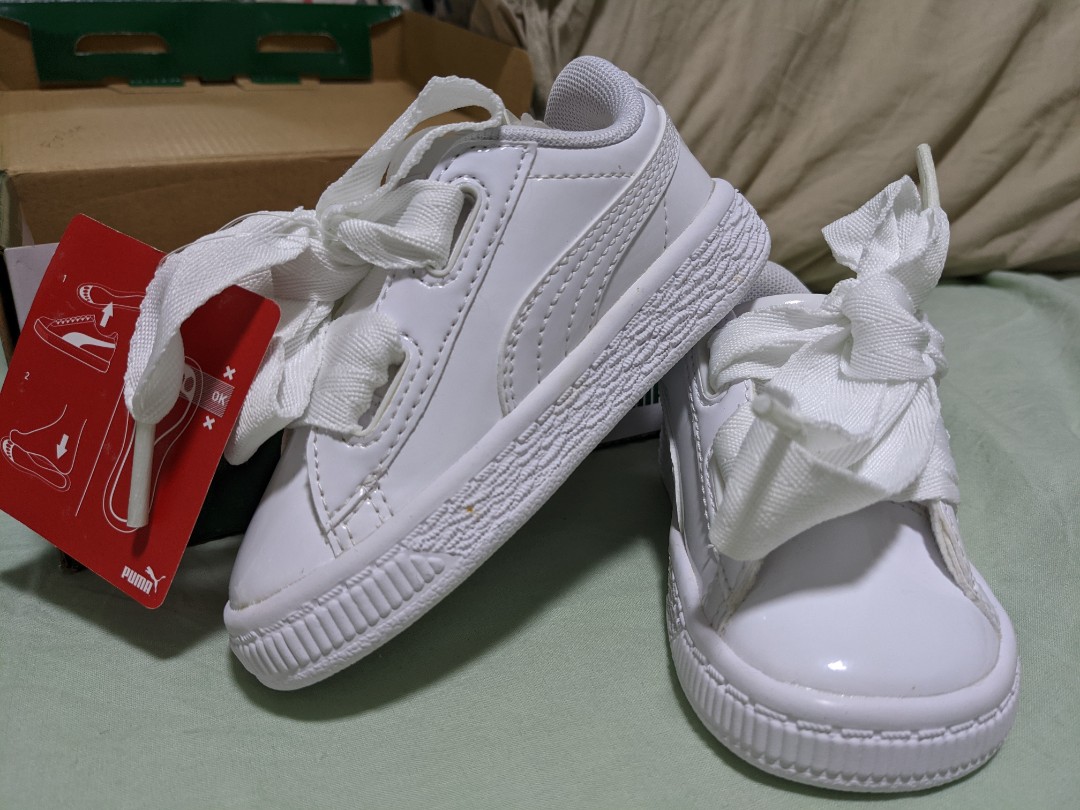 Puma Kinder-fit Puma Basket White Shoes 