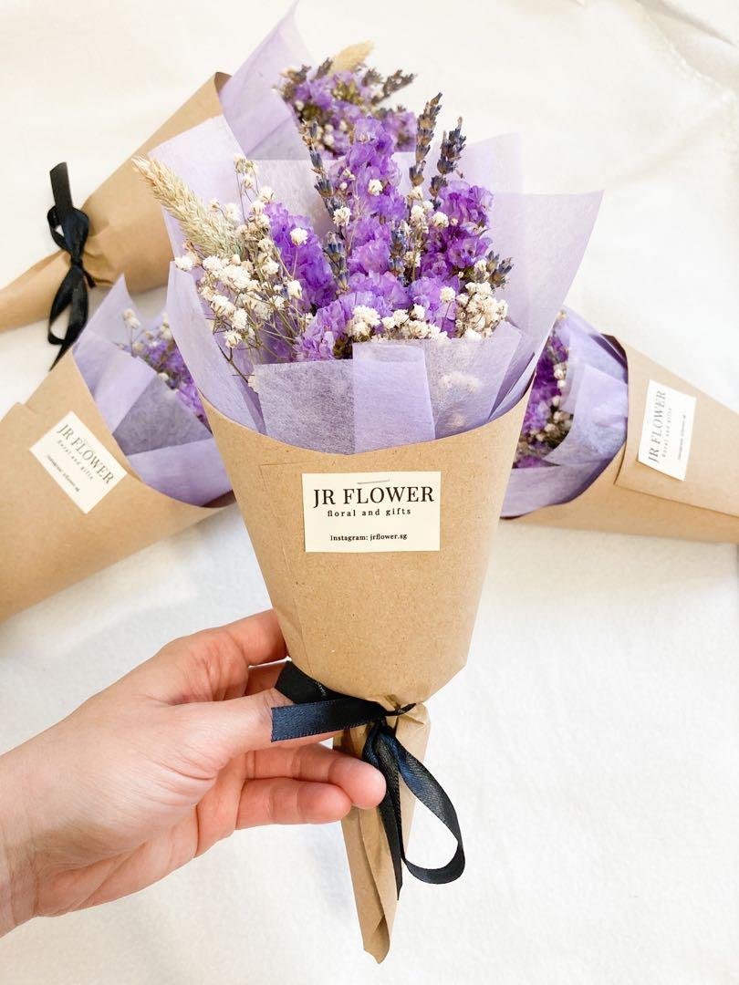 Purple Lavender With Forget Me Not Dried Flowers Hobbies Toys Stationery Craft Flowers Bouquets On Carousell