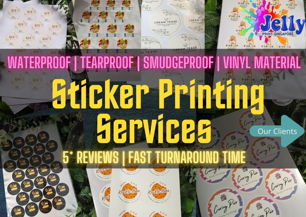 Sticker printing Services Product Labels tearproof, smudge proof