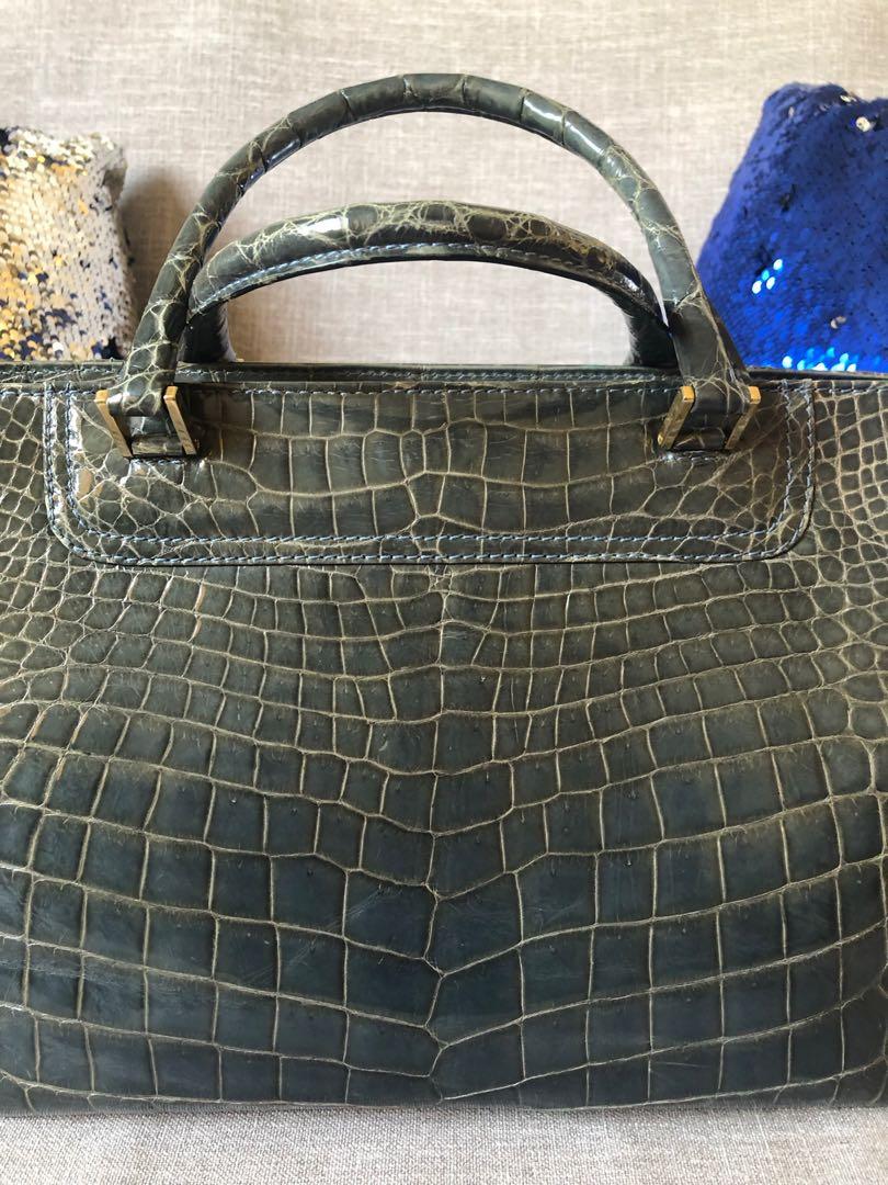 RUSH SALE! RARE Franco Parmeggiani Genuine Crocodile Bag