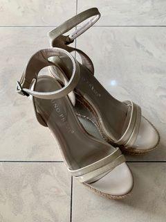 Strap Nude Wedges