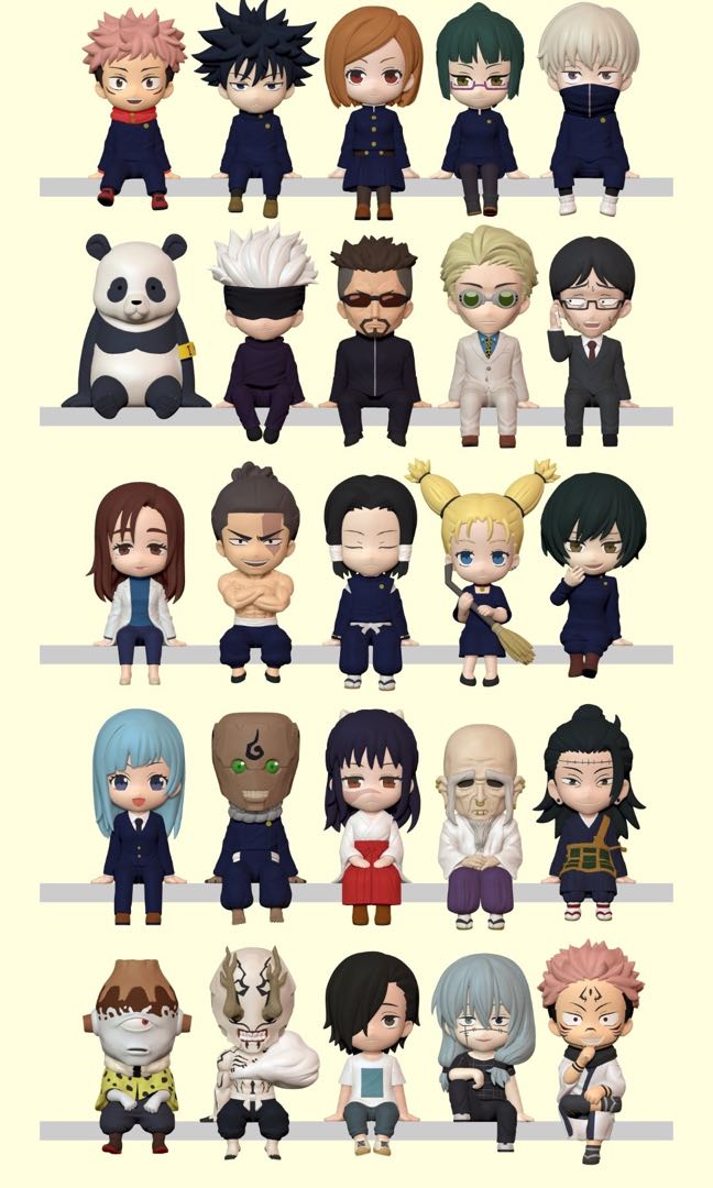 Split Jujutsu Kaisen Sitting Figurines Hobbies Toys Memorabilia Collectibles Fan Merchandise On Carousell