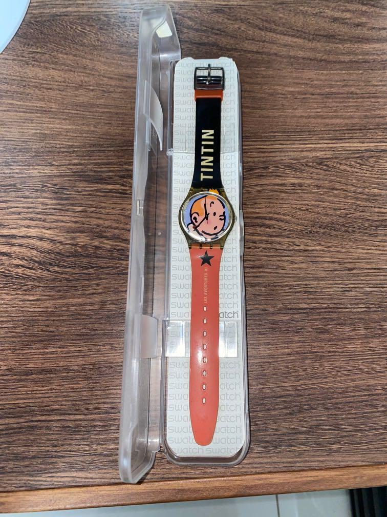 Tintin Swatch Collector Edition GM165, Luxury, Watches on Carousell