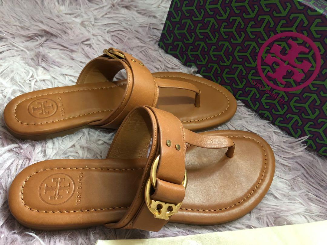 Tory Burch Original Marsden Flat Thong Sandal Calf leather US size 5.5